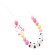 Load image into Gallery viewer, Kids Necklace- Silicone Pink Unicorn