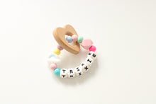 Load image into Gallery viewer, Personalised Teething Ring - Pastel rainbow