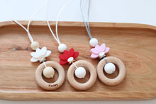 Load image into Gallery viewer, Personalised Engraved Floral Teething Necklace