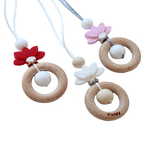 Load image into Gallery viewer, Personalised Engraved Floral Teething Necklace
