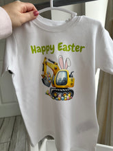 Load image into Gallery viewer, Happy Easter Yellow Digger T-shirt