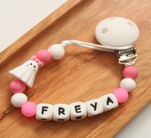 Load image into Gallery viewer, Persoanlised Dummy clip - Pink Ghost