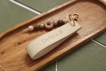 Load image into Gallery viewer, Personalised Wristlet Keyring with Beaded Charm