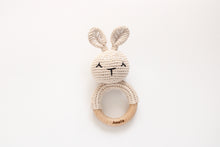 Load image into Gallery viewer, Personalised Beige Bunny Rattle with engraved name