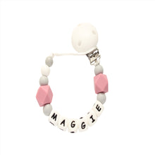 Load image into Gallery viewer, Personalised Blush Dummy clip