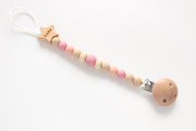 Load image into Gallery viewer, Personalised Engraved Name Silicone & Wooden Dummy clip