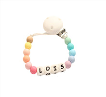 Load image into Gallery viewer, Personalised Rainbow Dummy clip