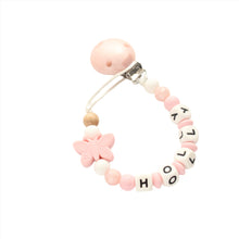 Load image into Gallery viewer, Personalised Dummy Clip - Pink Butterfly