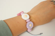Load image into Gallery viewer, Daisy Adjustable Bracelet - Blush, White & Lilac