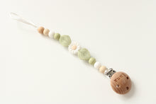 Load image into Gallery viewer, Personalised Floral Silicone & Wooden Dummy clip