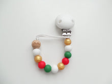 Load image into Gallery viewer, Christmas Silicone Dummy clip- Engraved Merry Christmas