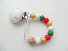 Load image into Gallery viewer, Christmas Silicone Dummy clip- Engraved Merry Christmas