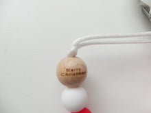 Load image into Gallery viewer, Christmas Silicone Dummy clip- Engraved Merry Christmas