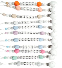 Load image into Gallery viewer, Personalised Dummy clips - hexagon