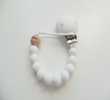 Load image into Gallery viewer, White Personalised dummy clip