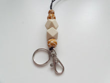 Load image into Gallery viewer, Teachers Lanyard, Beaded Lanyard Safari Prints