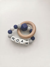 Load image into Gallery viewer, Personalised Dummy clip and Teething ring set - More colors available