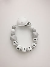 Load image into Gallery viewer, Personalised Dummy clip Marble grey