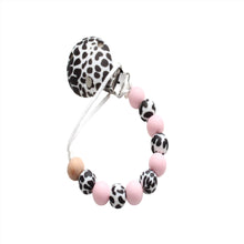 Load image into Gallery viewer, Cow print & Pink dummy clip