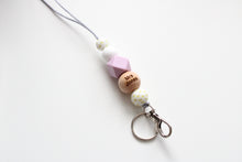 Load image into Gallery viewer, Personalised Engraved Lanyard, Beaded Lanyard