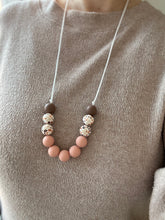 Load image into Gallery viewer, Teething Necklace Brown &amp; Autumn Floral
