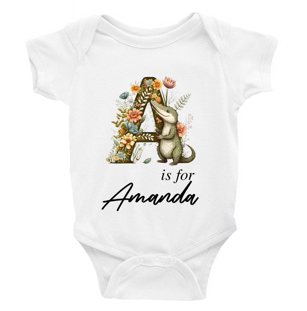 Personalised Animal Alphabet Bodysuit