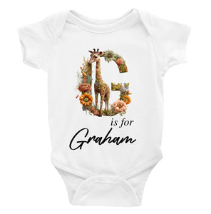 Personalised Animal Alphabet Bodysuit