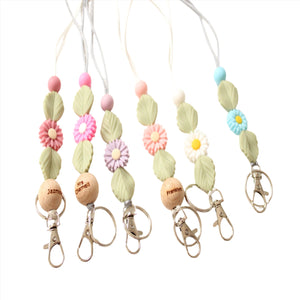 Floral Beaded Lanyard