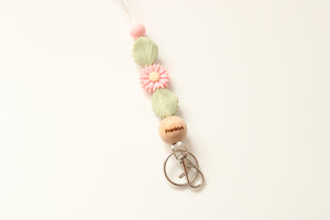 Personalised Flower Lanyard