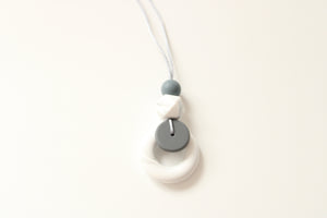 Silicone Pendant Necklace Monochrome