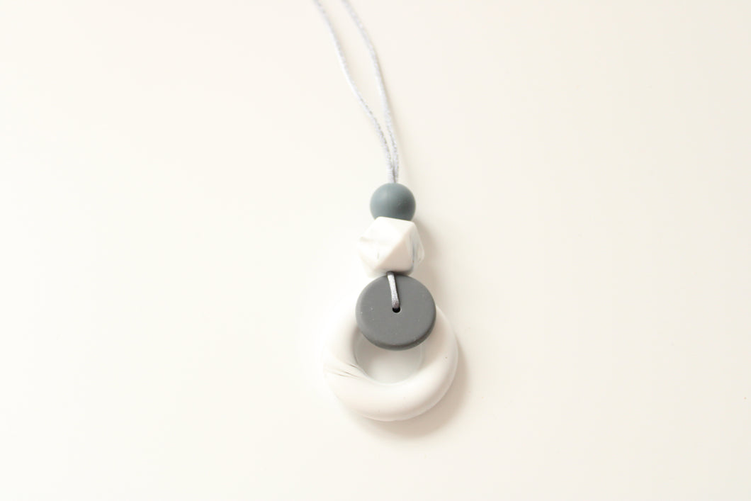 Silicone Pendant Necklace Monochrome