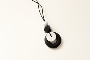Silicone Pendant Necklace Monochrome