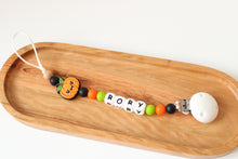 Load image into Gallery viewer, Personalised Halloween Pumpkin Dummy clip
