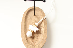 White Floral Nursing Necklace