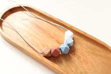 Load image into Gallery viewer, Hexagon Pastel Blue Necklace
