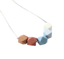 Load image into Gallery viewer, Hexagon Pastel Blue Necklace
