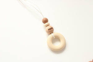 Personalised Teething Necklace - Beige