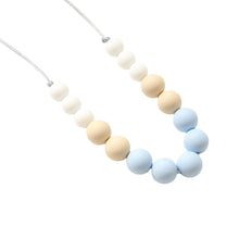Load image into Gallery viewer, Pastel blue and Beige Teething Necklace
