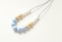 Load image into Gallery viewer, Pastel blue and Beige Teething Necklace
