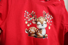 Load image into Gallery viewer, Rudolph Reindeer Cute Christmas long sleeve top
