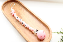 Load image into Gallery viewer, Personalised  Pink Bow Dummy clip

