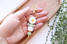 Load image into Gallery viewer, Personalised Engraved Flower Pot Key Ring
