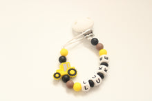 Load image into Gallery viewer, Personalised  Yellow Tractor Dummy Clip
