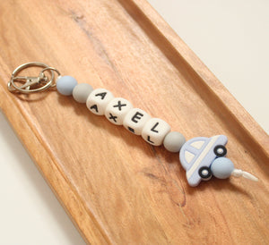 Personalised Key Ring - Blue Car