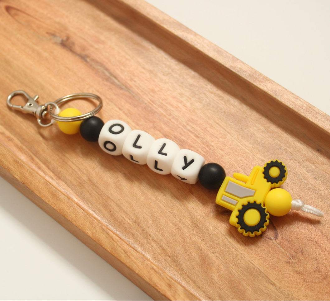 Personalised Key Ring - `Yellow Digger