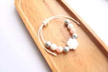 Load image into Gallery viewer, Snowflake Silicone Adjustable Bracelet with Pink
