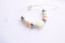 Load image into Gallery viewer, Snowflake Silicone Adjustable Bracelet with Pink
