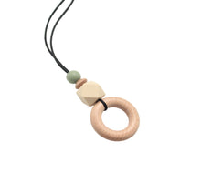 Load image into Gallery viewer, Personalised Engraved Nursing Necklace Beige &amp; Olive
