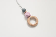 Load image into Gallery viewer, Personalised Engraved Nursing Necklace Lilac &amp; Grey
