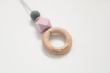 Load image into Gallery viewer, Personalised Engraved Nursing Necklace Lilac &amp; Grey
